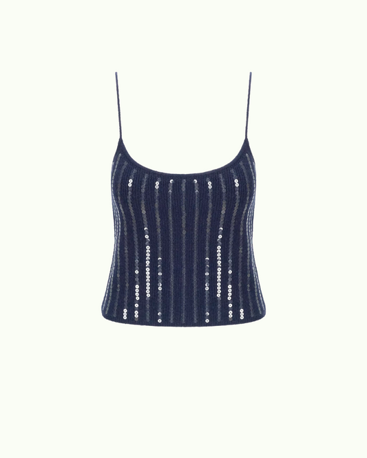 Emerson sequined rib-knit tank