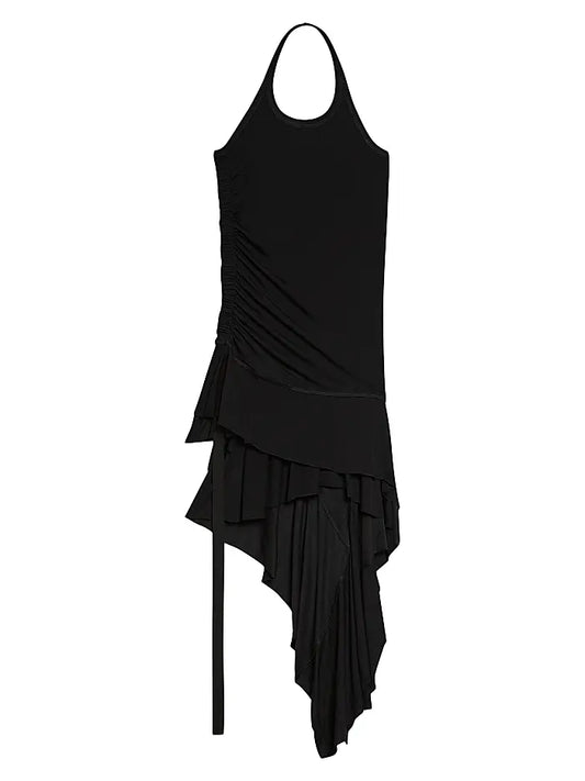 Helmut Lang Wind Draped Halter Midi-Dress