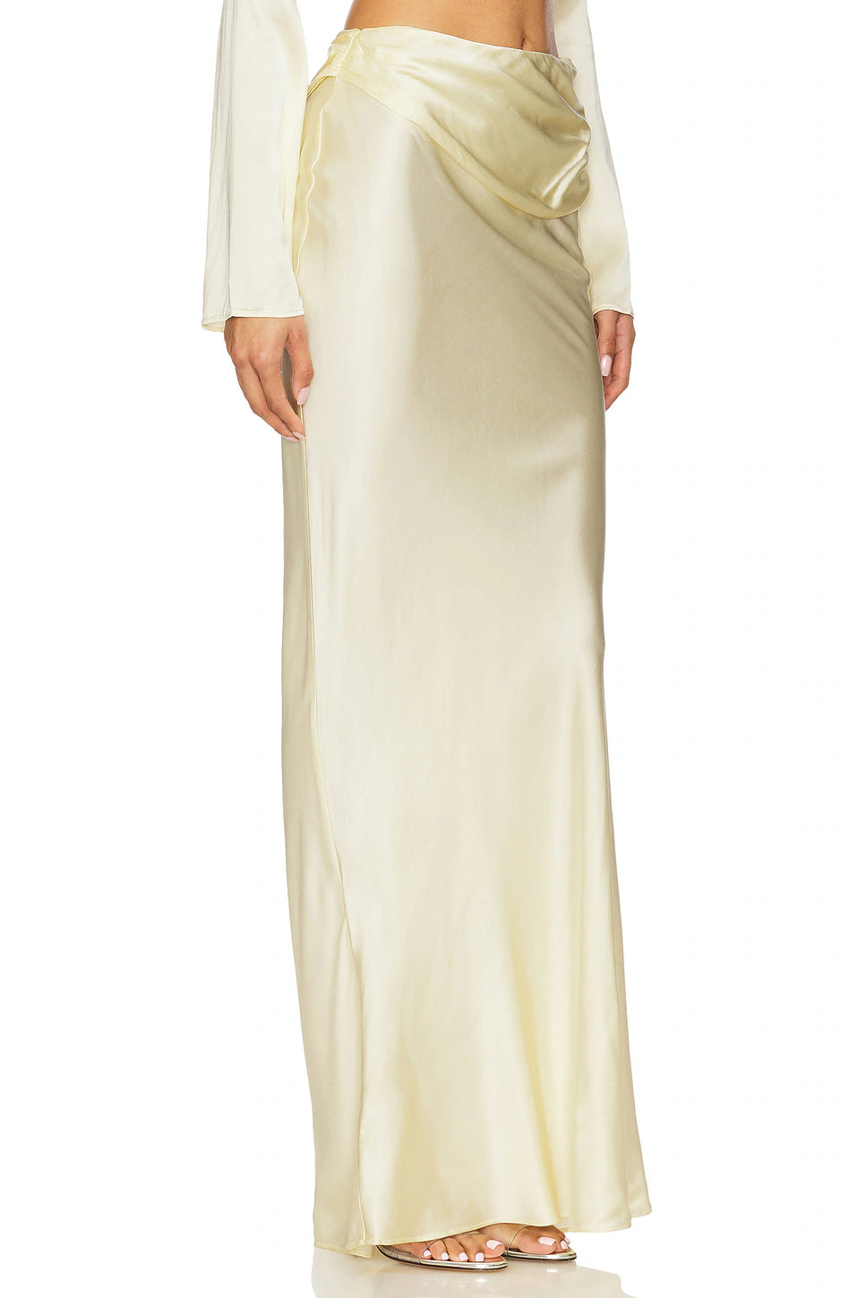 Camila Coelho Enza Maxi Skirt in Butter Yellow - Size XS