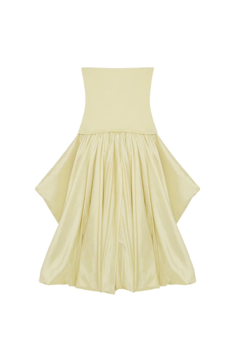 Simkhai Izzy Strapless Taffeta Midi Dress