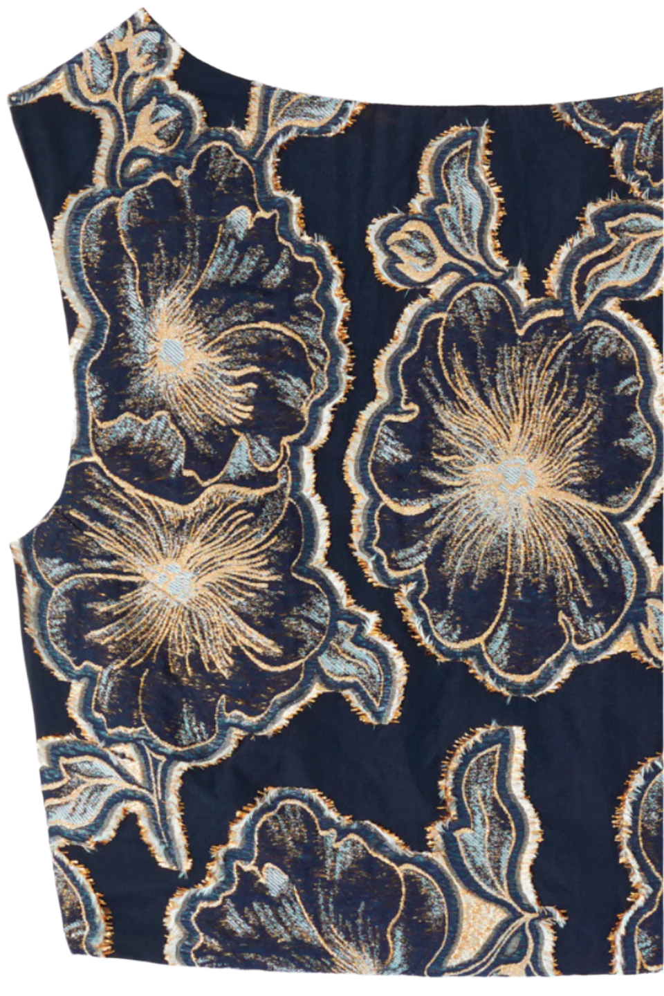 Destree Midnight and Gold Cropped Top