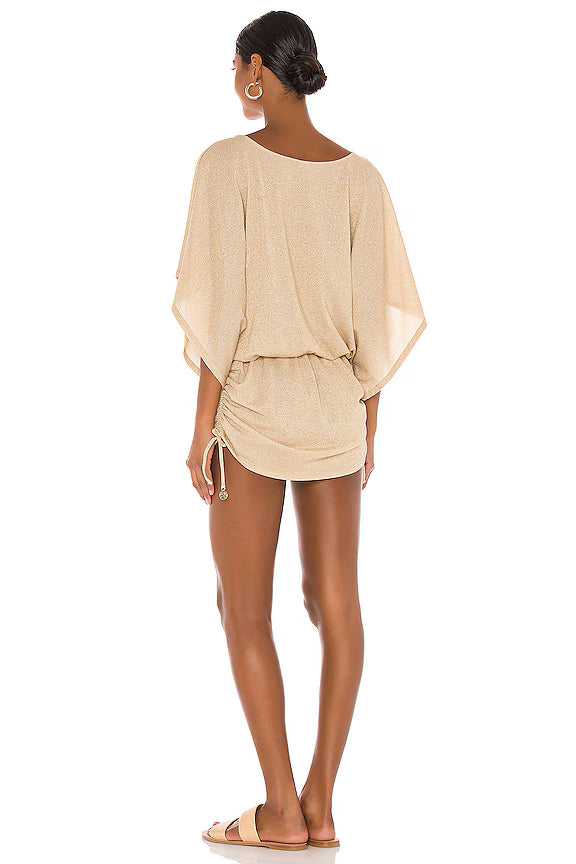Luli Fama Cosita Buena South Beach Dress in Gold Rush - Size XS - New With Tags