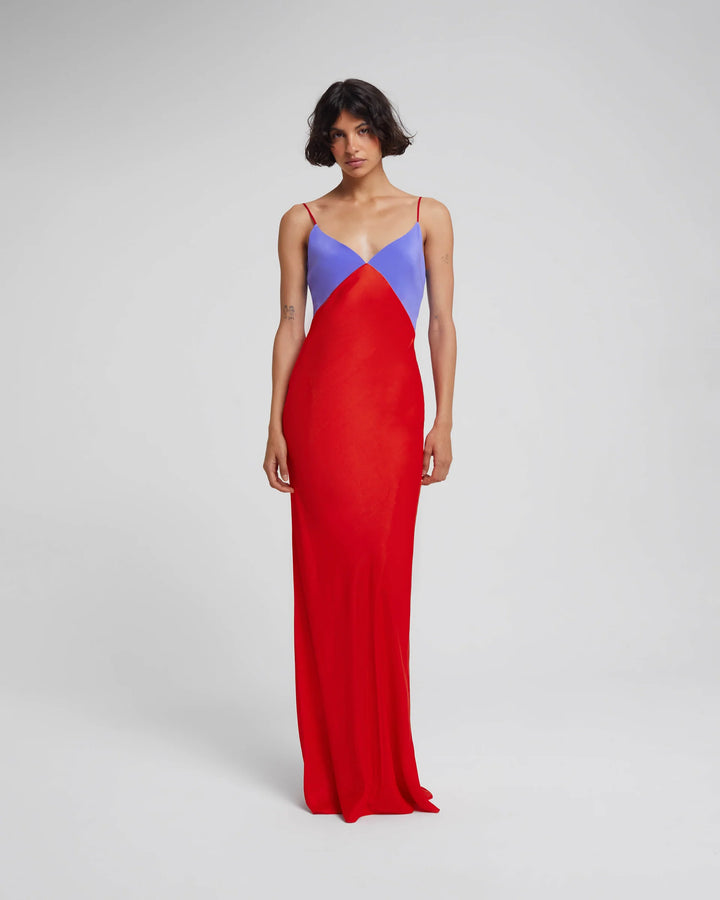 Rat &amp; Boa Rosso Dress in Blue &amp; Red - Size M