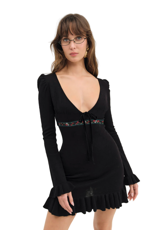 For Love & Lemons “Naomi” Knit Mini Dress