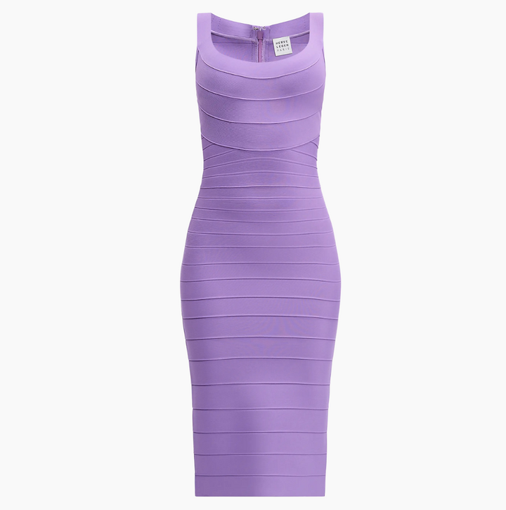 Hervé Léger The Solara Bandage Midi Dress in Daphne - Size S