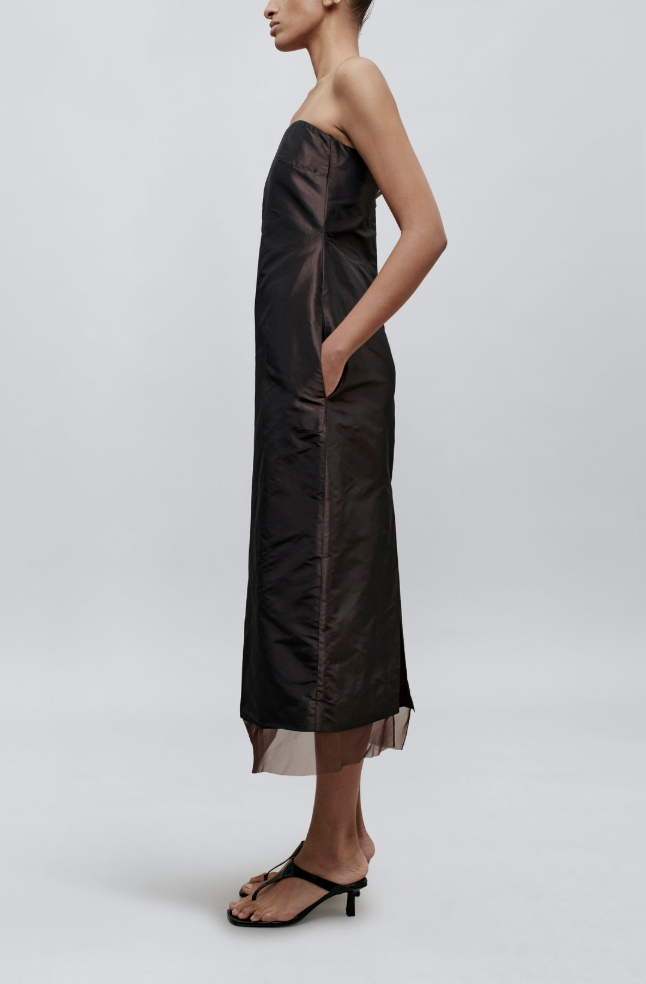 KALLMEYER Lizzy Maxi Dress in Espresso - Size 2