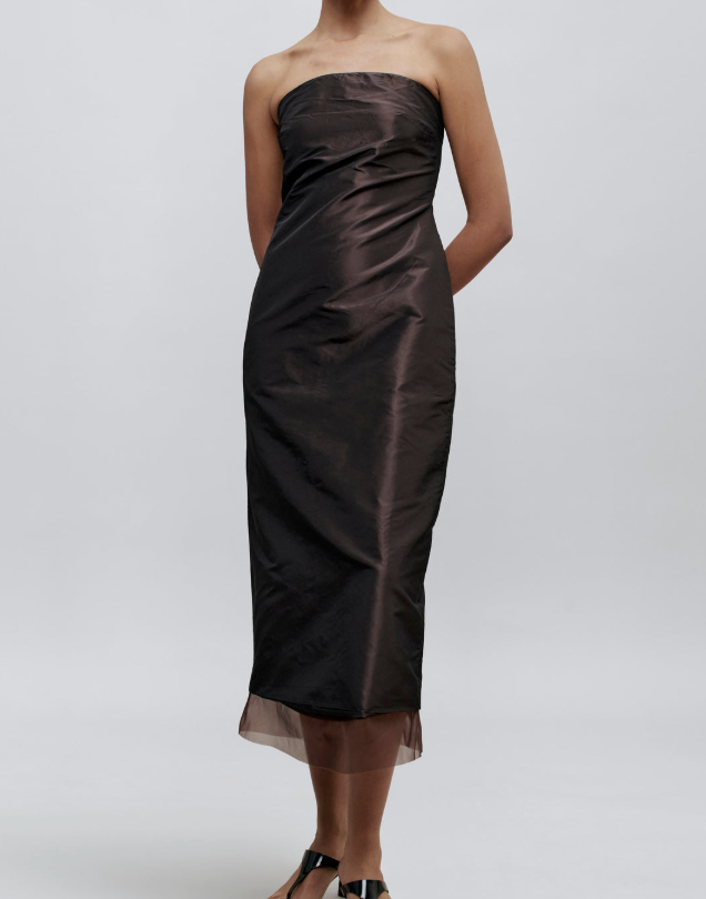 KALLMEYER Lizzy Maxi Dress in Espresso - Size 2