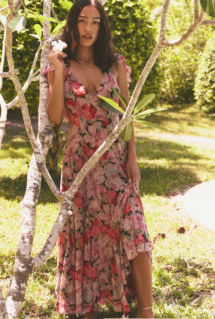 DÔEN Liselotte Maxi Dress in Vallée des Tulipes - Size S