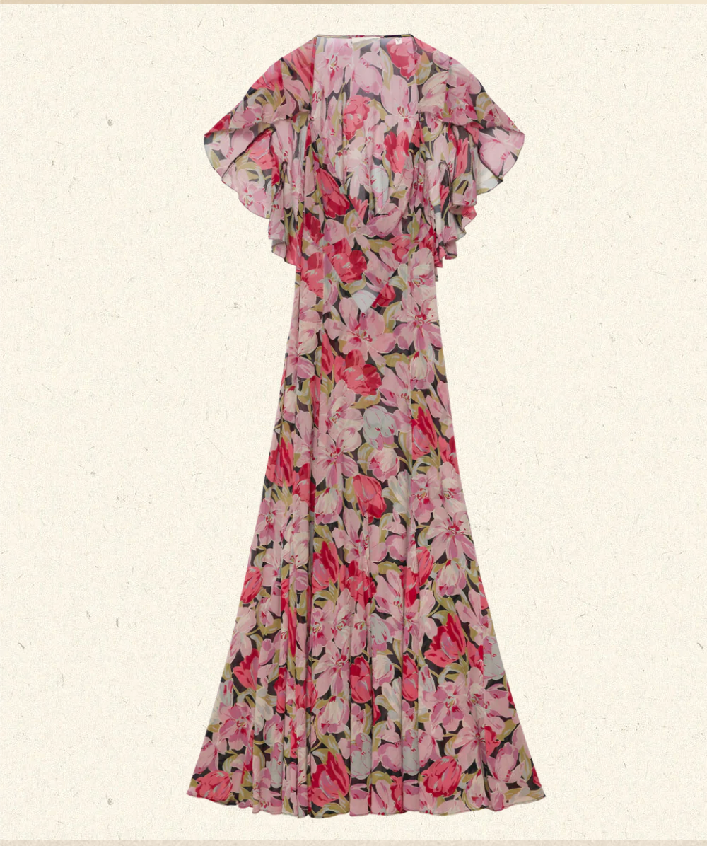 DÔEN Liselotte Maxi Dress in Vallée des Tulipes - Size S