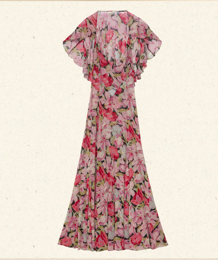 DÔEN Liselotte Maxi Dress in Vallée des Tulipes - Size S