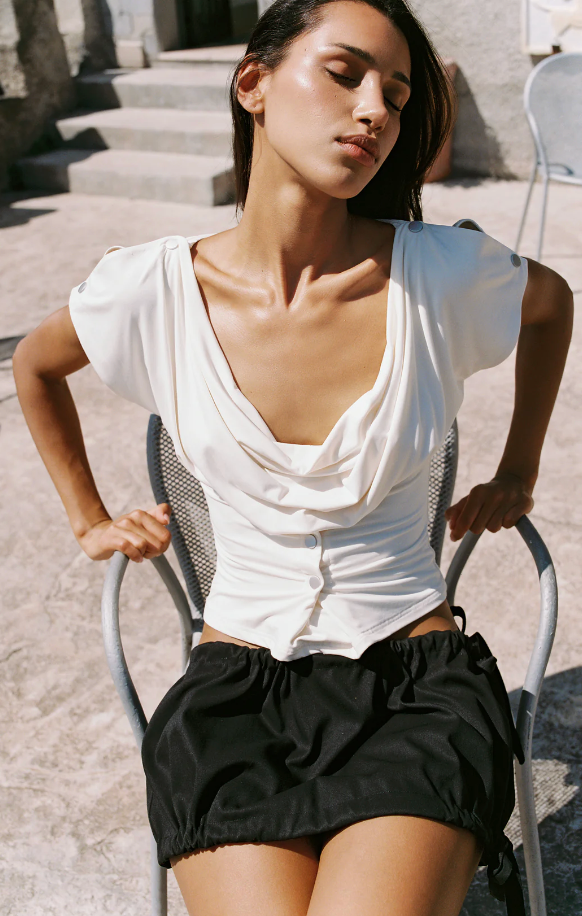 With Jean Sienna Top in White - Size XS