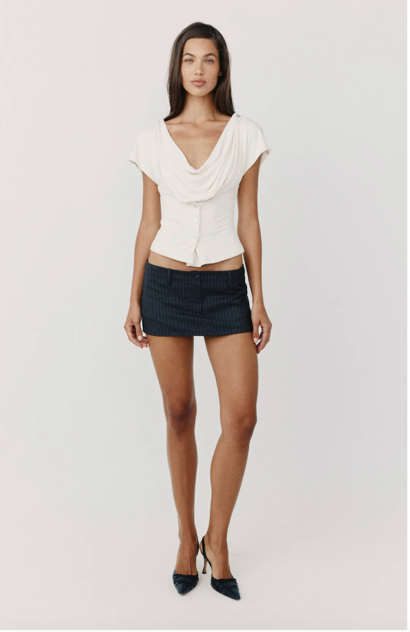 With Jean Sienna Top in White - Size XS