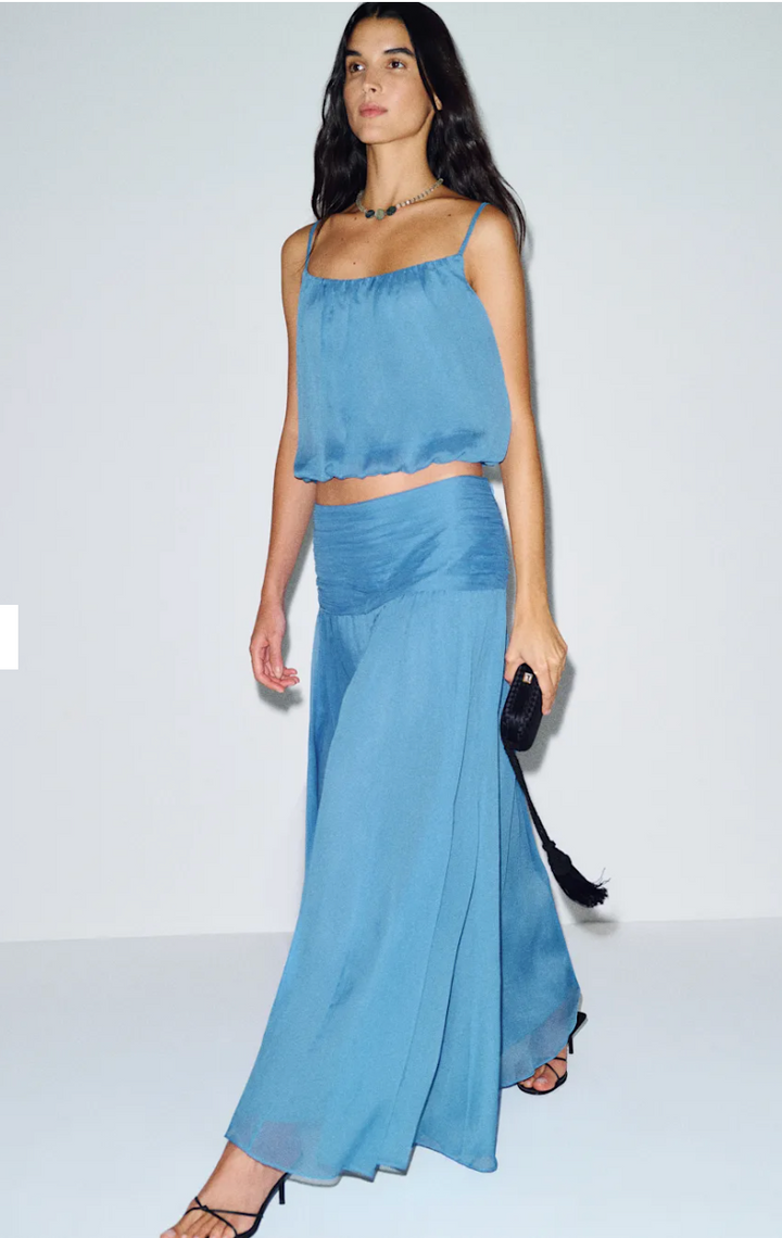 Reformation Astrid Two Piece Set in Atlantic - Size 4