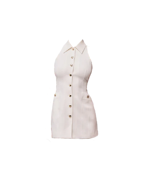 Guizio Isla Dress, White, size XS