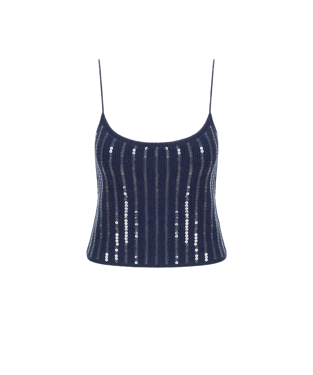 Emerson sequined rib-knit tank