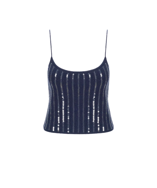 Emerson sequined rib-knit tank