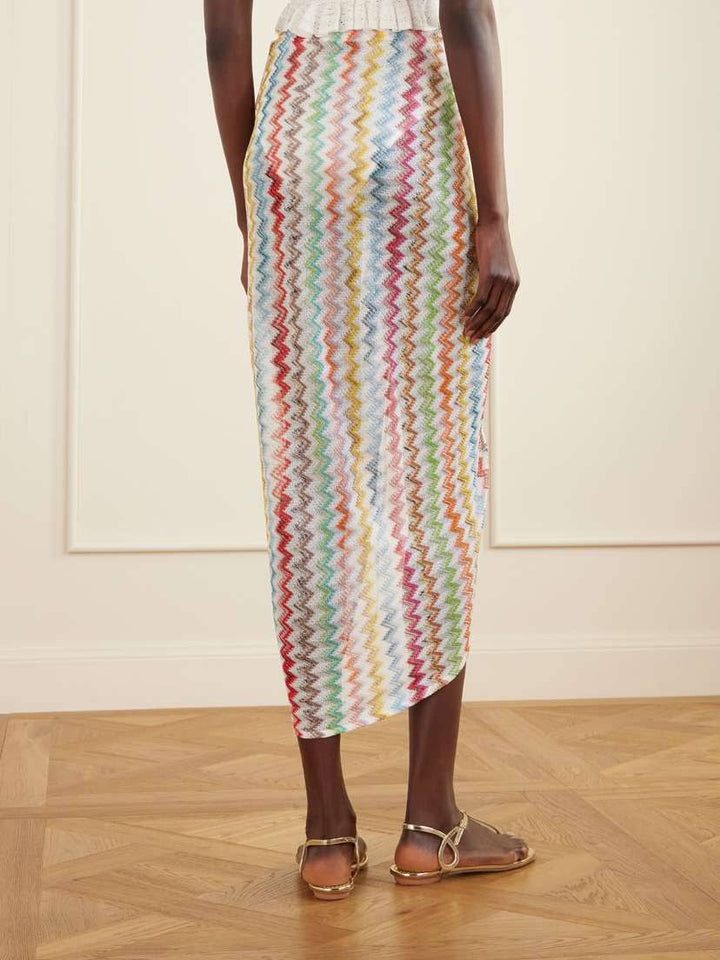 Missoni Metallic Crochet Midi Skirt - Size XS