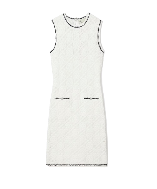 Tory Burch Cotton Pointelle Knitted Tank
